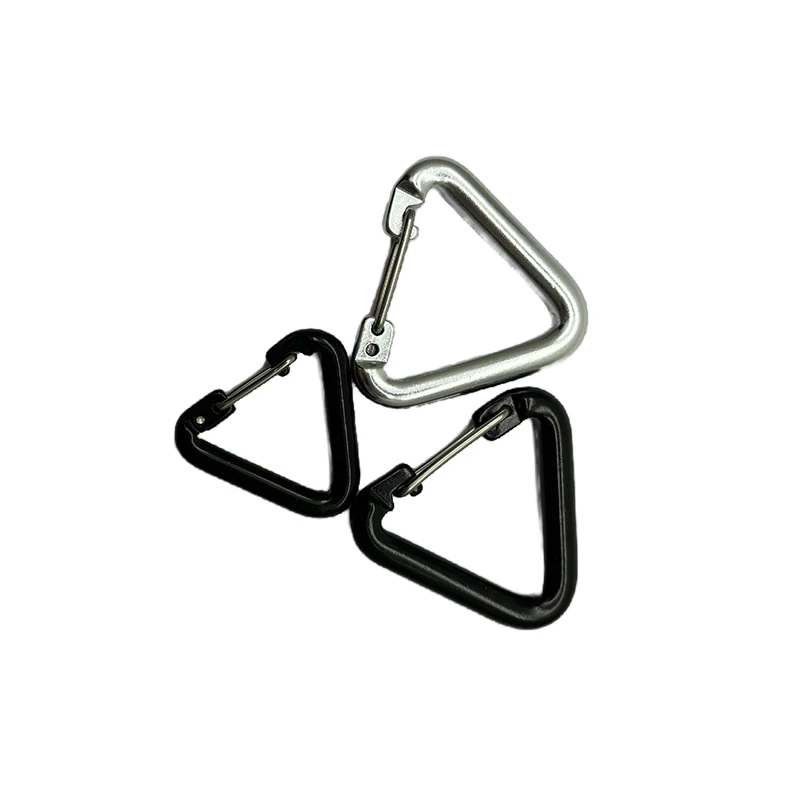 China Factory Wholesale 60MM Triangle Carabiner Mini Clip Custom Carabiners Aluminum Carabiner Clip Hook Keychain