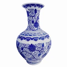 Jingdezhen ceramic porcelain blue and white flower vases pure handmade luxury porcelain vase table floor vase