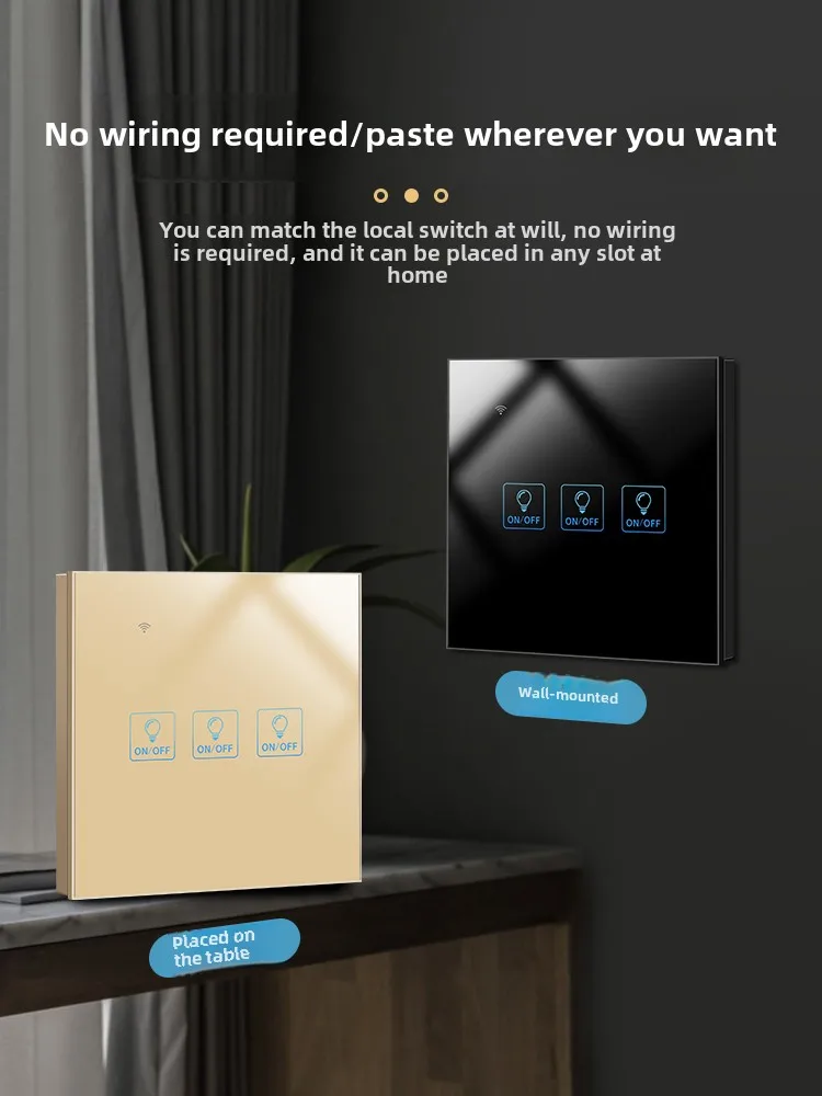 EU Smart WiFi Tuya Wall Switches 2025 New Tempered Glass Panel Electrical Light Switch With Neutral Wire Smart Home Products supplier