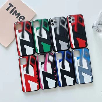 3D Air Dunk Jordan Silicone Rubber Sneaker Phone Cover For iPhone Case 13 12 11