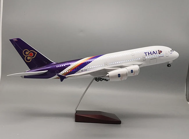 飛行機エアバスA380タイ航空1/160スケールダイキャストエンジンの樹脂