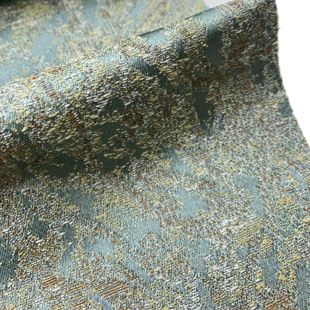 Oem Odm Ronghong Custom Jacquard Fabric Yarn Dyed Sofa Cover Fabric 320gsm 100 Polyester Fabric