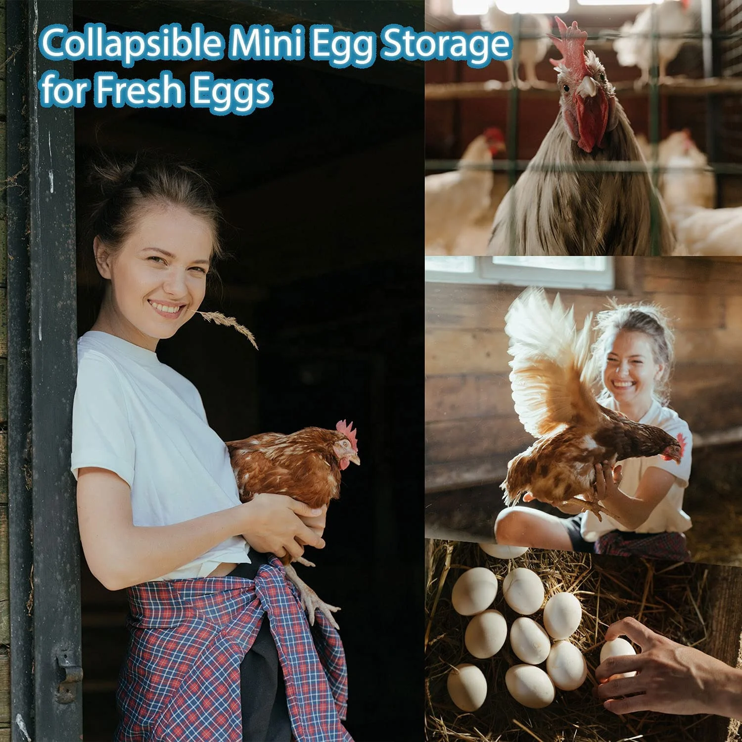 wholesale egg collecting basket chicken collapsible