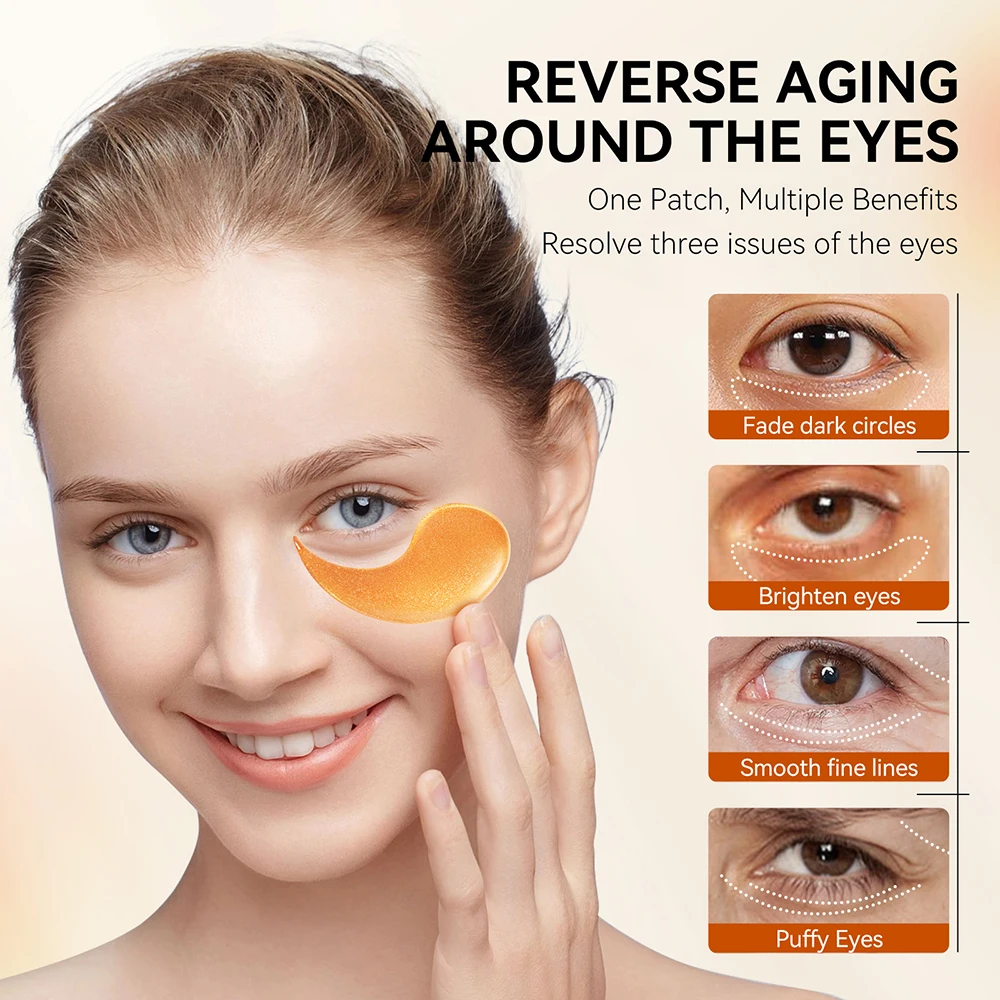 LANBENA Wholesale Vitamin C Moisturizing Whitening Remove Dark Circles Hydrogel Eye Patches factory