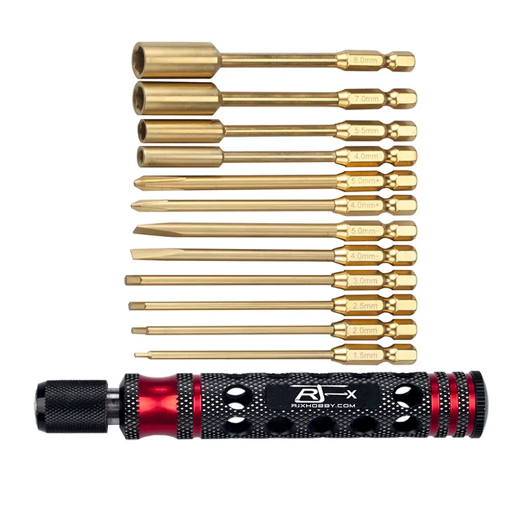 RJX Custom Logo RC Tools Screwdriver Sets Allen Wrench Driver Tool Kit for RC Model Car Boat Airplane
