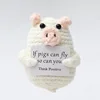 White single tier ears pig i card