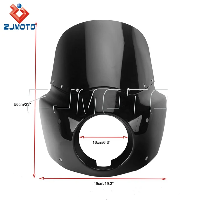 ZJMOTO 11'' Tall Fairing Windshield Kit for Harley Sportster