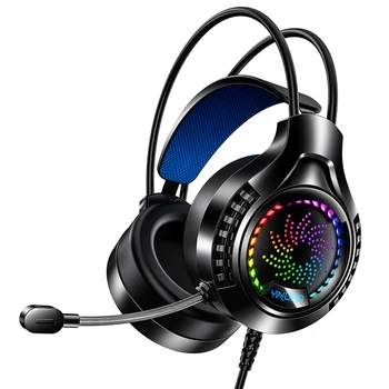 Professional Q7 Wired Gaming Headset With Mic HD Voice Bass Stereo Colorful Led Light Noise Cancelling Over Ear Headphones