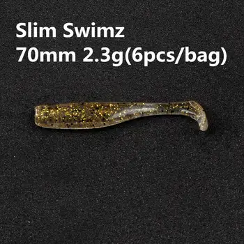 Cheery New Arrival TPR 70mm 2.3g Soft Fishing Paddle Tail Lure Slim Swim Bait T Tail Trout Lure – Soft Lure – view 5