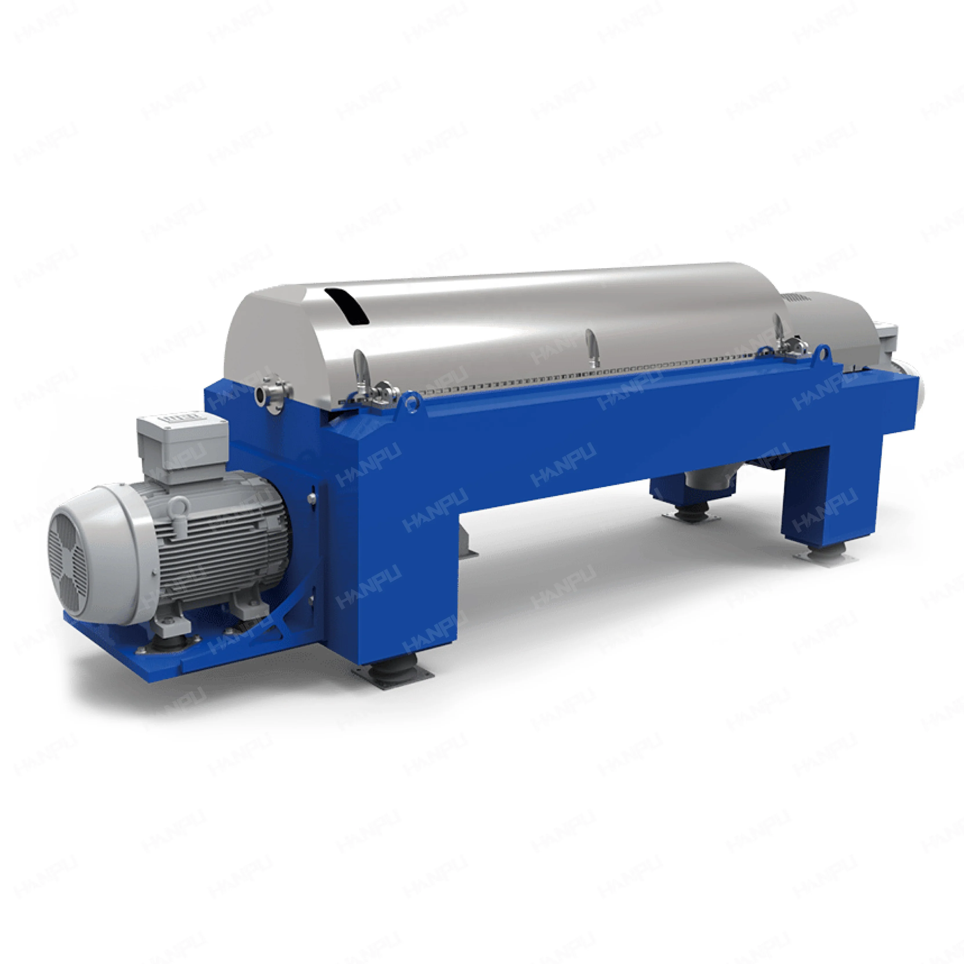 Continuous Horizontal Olive Oil Sludge Dewatering Decanter Centrifuge Machine With Screw Discharging