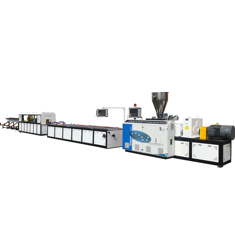 Pvc Plastic Electric Channel Pvc Cable Trunking Making Machine