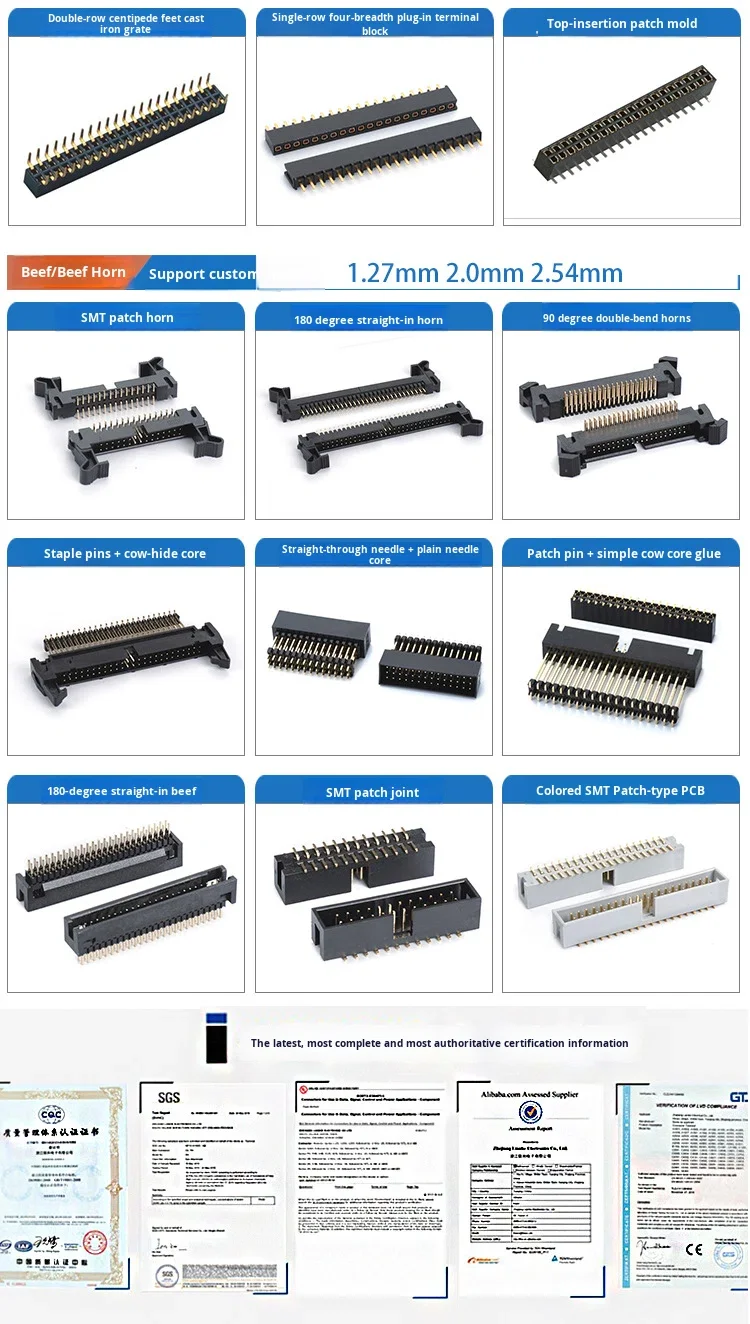 2.00 1.0 0.8 2.54 5.08 1.27 Male Pin Header Single Dual Row Dual Layer ...