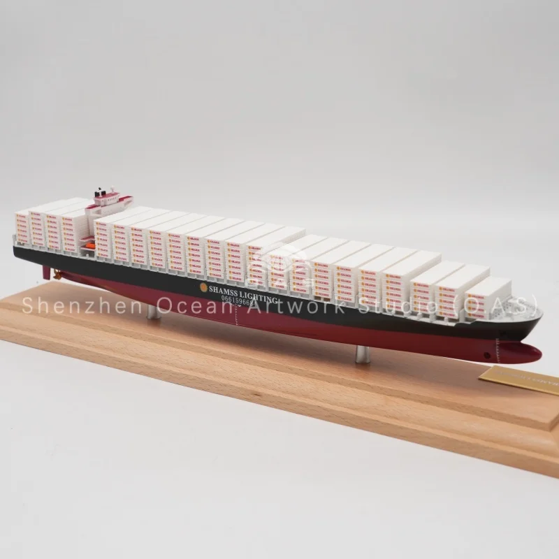 This shipping container scale model highly restores the classic WANHAI livery, with authentic details of China shipyards model design, marked classification society information and accurate captain scale. Made of premium materials with exquisite craftsmanship, it has stable structure and realistic appearance. Suitable for corporate gifts, office display, teaching exhibits and collection. Supports custom logo, color and details. Ideal for shipping, logistics and shipyard enterprises to enhance brand image.Amber@vesselmodel.com Tel: +86 18038048785