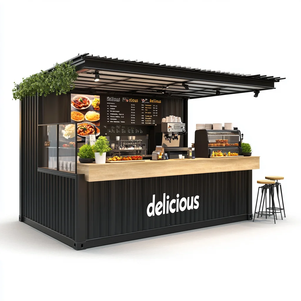 20-40 Foot Modern Prefabricated Container Houses Fast Food Cabin Kiosk Micro Family Coffee Shop Mobile Micro Family Kiosk details