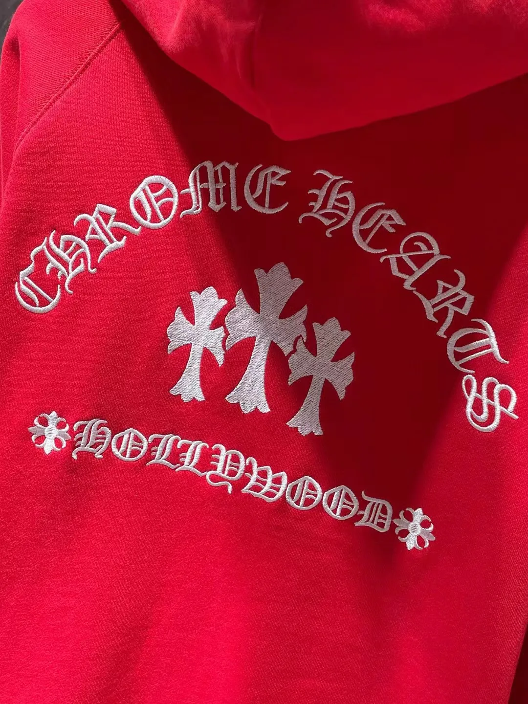 Wholesale Hearts Chrome Back Sanskrit Embroidery Hooded Jacket Hip-hop ...