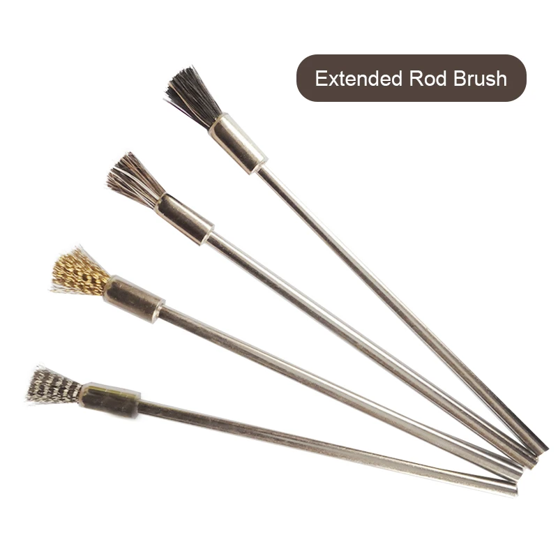 Customized material stainless steel copper bristle horse hair wire brush with rod