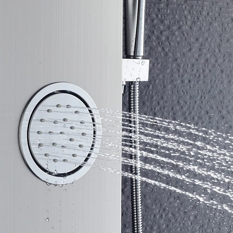 Современный дизайн термостатический смеситель для душа Ванная комната 304 из нержавеющей стали ванной комнаты настенный водопад душевой доска Массажная