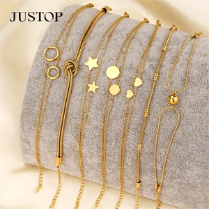 PVD 18K 24K Gold Cuban Snake "o" Shaped Stud Twisted Handcrafted Link Adjustable Fashion Jewelry Snake Bracelet Stainless Steel