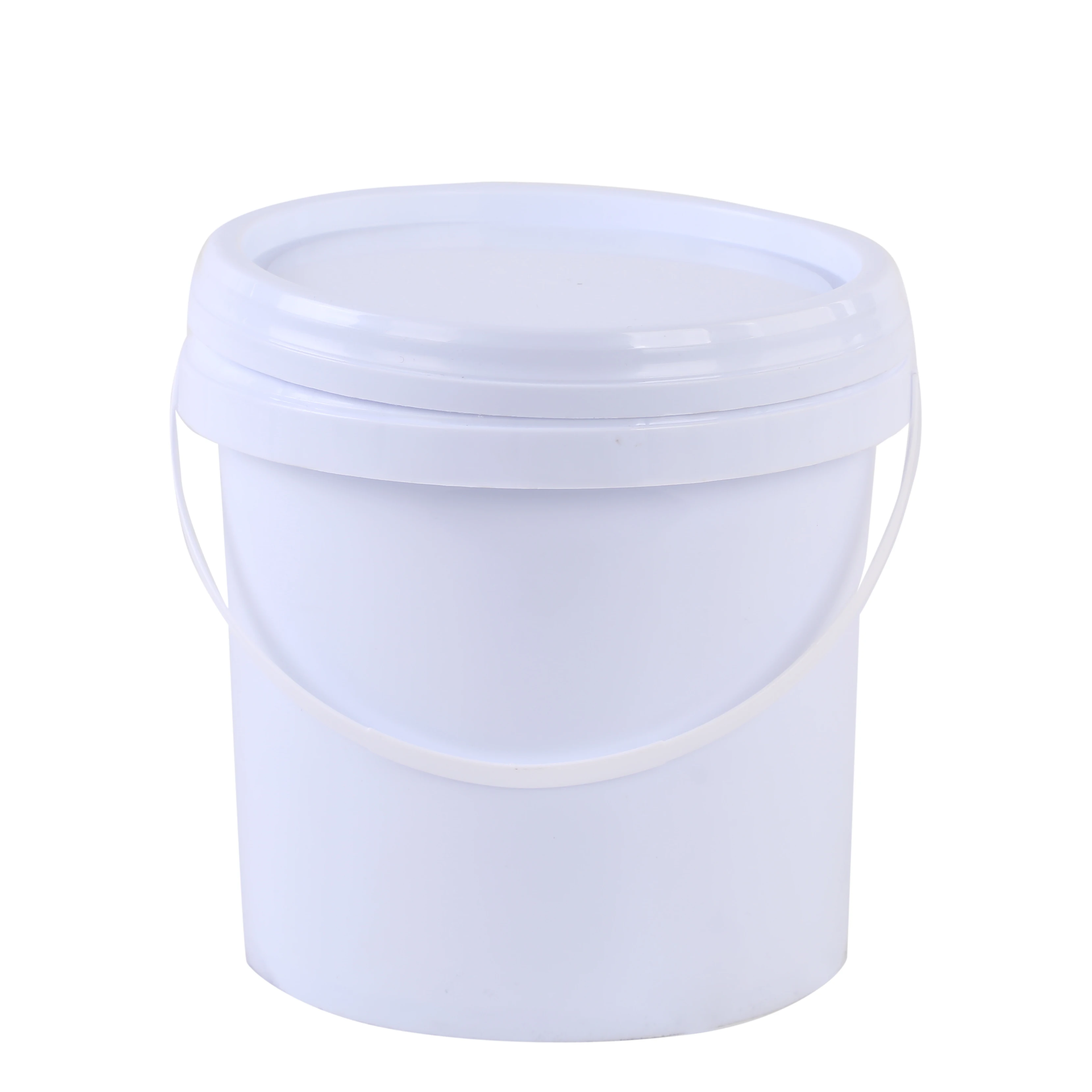 1 Gallon BPA Free Food Grade Round Plastic Bucket with White