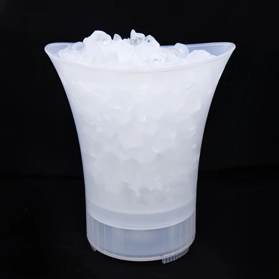 Factory Direct Selling 5L LED Speaker Ice Bucket Acrylic Plastic Beer Cooling Party Ice Bucket