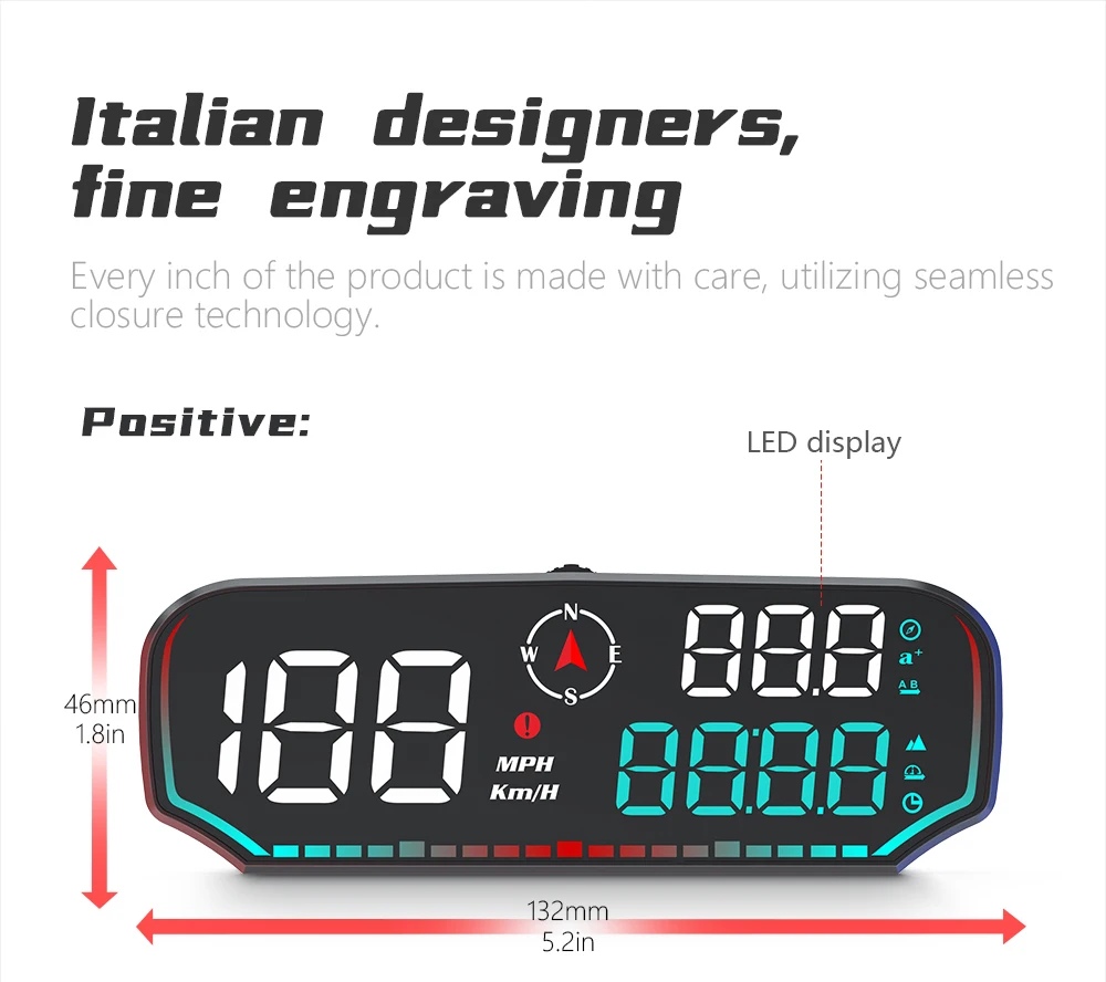 WiiYii 2025 G14 Model New Universal Auto Meter GPS Speedometer and HUD ...