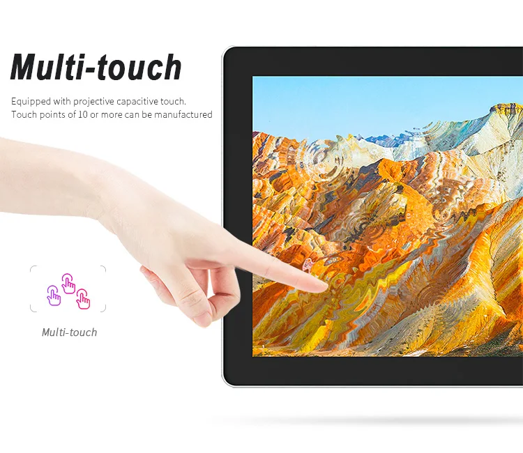 15 Inch Smart AIO Aluminum Industrial Pure Flat All One Panel PC AMD Android PCAP Touch for USB 16GB RAMBO Business Use Tablet
