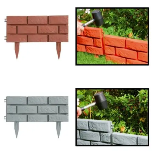 Outdoor Interlocking Assemble Easily Brick Grass Garden Border Fence Plastic Lawn Edging
