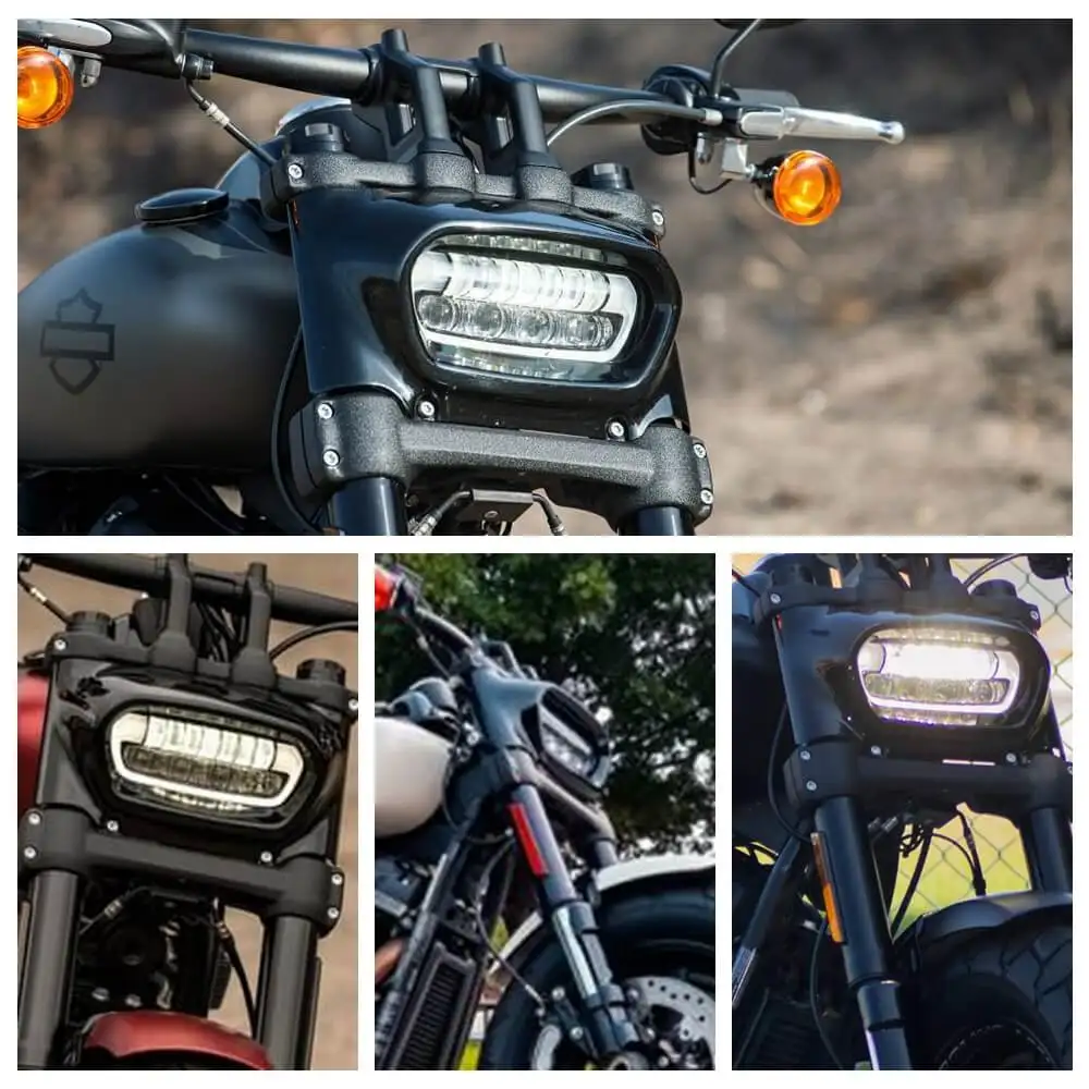 Phare LED H4 Double 4,65 Pouces Pour Harley-Davidson FXDF, Dyna, Fat Bob | 6000K, IP67, Avec DRL - 3