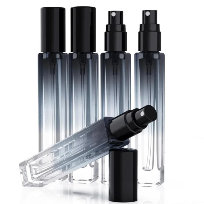 Mini Pocket Fine Mist Glass Spray Bottle 3ml 5ml 10ml Gradient Square Leak-Proof Perfume Pump Sayer