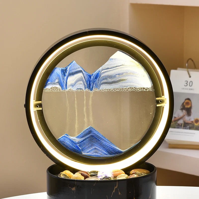 Креативные 3d стеклянные песочные часы в движении, движущаяся Песочная рамка, художественное изображение, текущий подарок, украшение фонтана