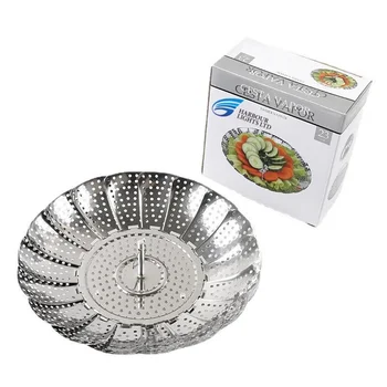 Stainless steel folding food steamer tray retractable multi-function fruit tray  for kitchen hotel restaurant