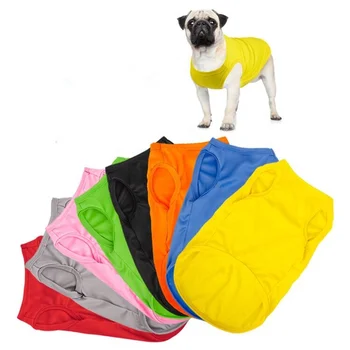 Dog apparel pet clothes blank dog vest summer t shirt