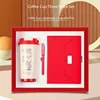 (Rouge) Tasse + carnet + stylo à bille