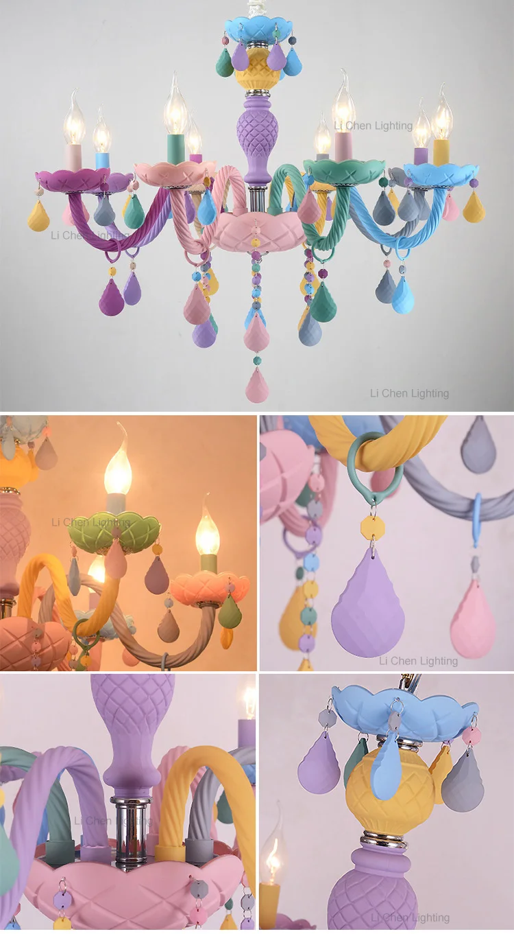 p0049 modern style indoor decoration dining room living room child room colorful glass chandelier light-2