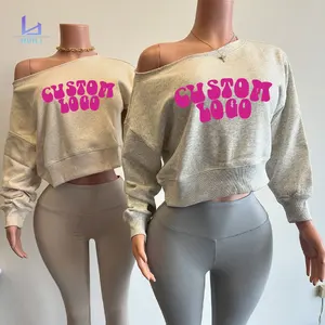 Huili Manufacturer's OEM High Quality 2025 Sports Gym Activewear Workout Sweatshirt & Legging Two Piece Loungewear Women Sets