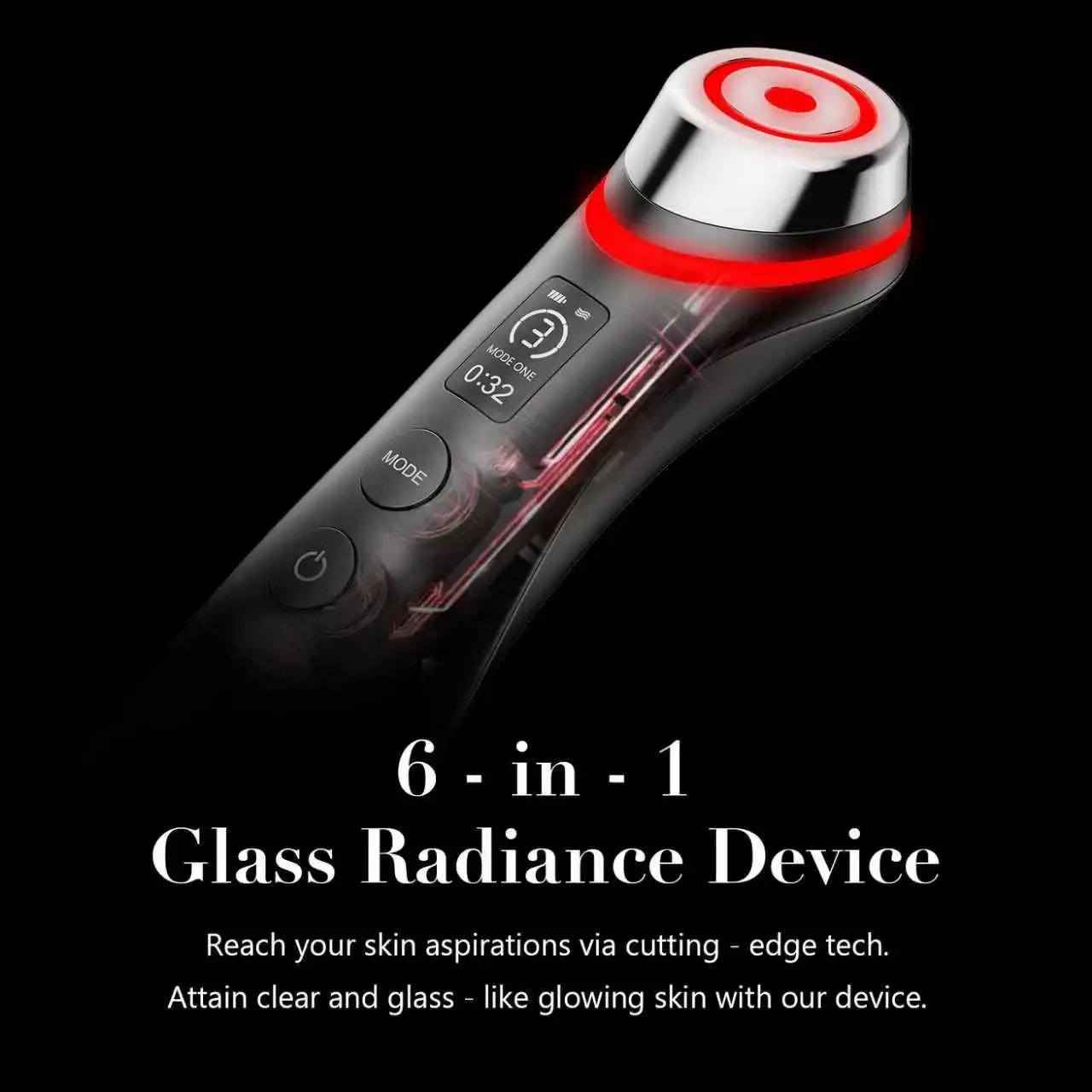 2026 New Glass Glow Booster Facial Neck Skin Lifting and Firming Anti-Wrinkle Anti-Puffiness Device for Skin Rejuvenation
