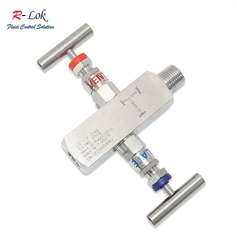 Swagelok Double Block And Bleed Valve Gas Flow Gauge Valve ...