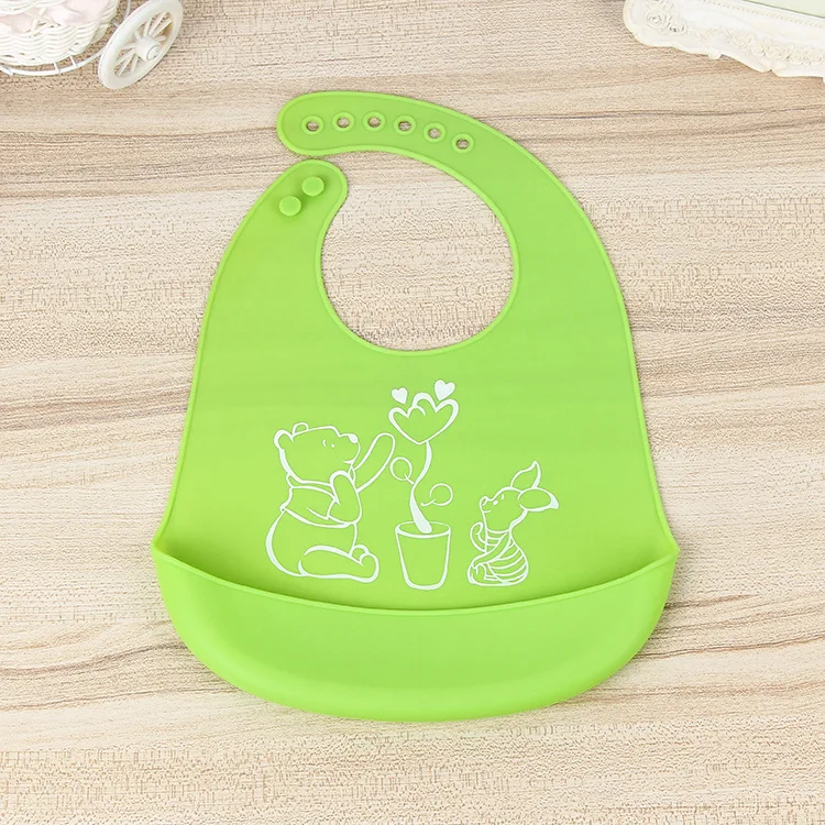 Новый дизайн Регулируемые моющиеся силиконовые детские нагрудники для ребенка время еды