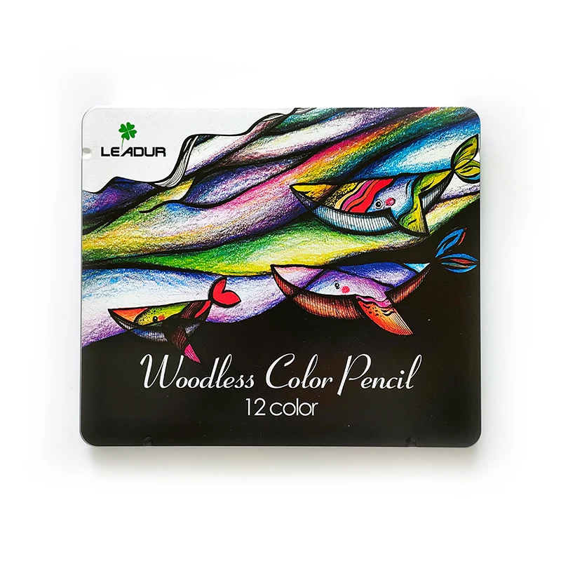 Leadur наборы цветных карандашей без дерева для студентов начинающих взрослых цветные карандаши рисования