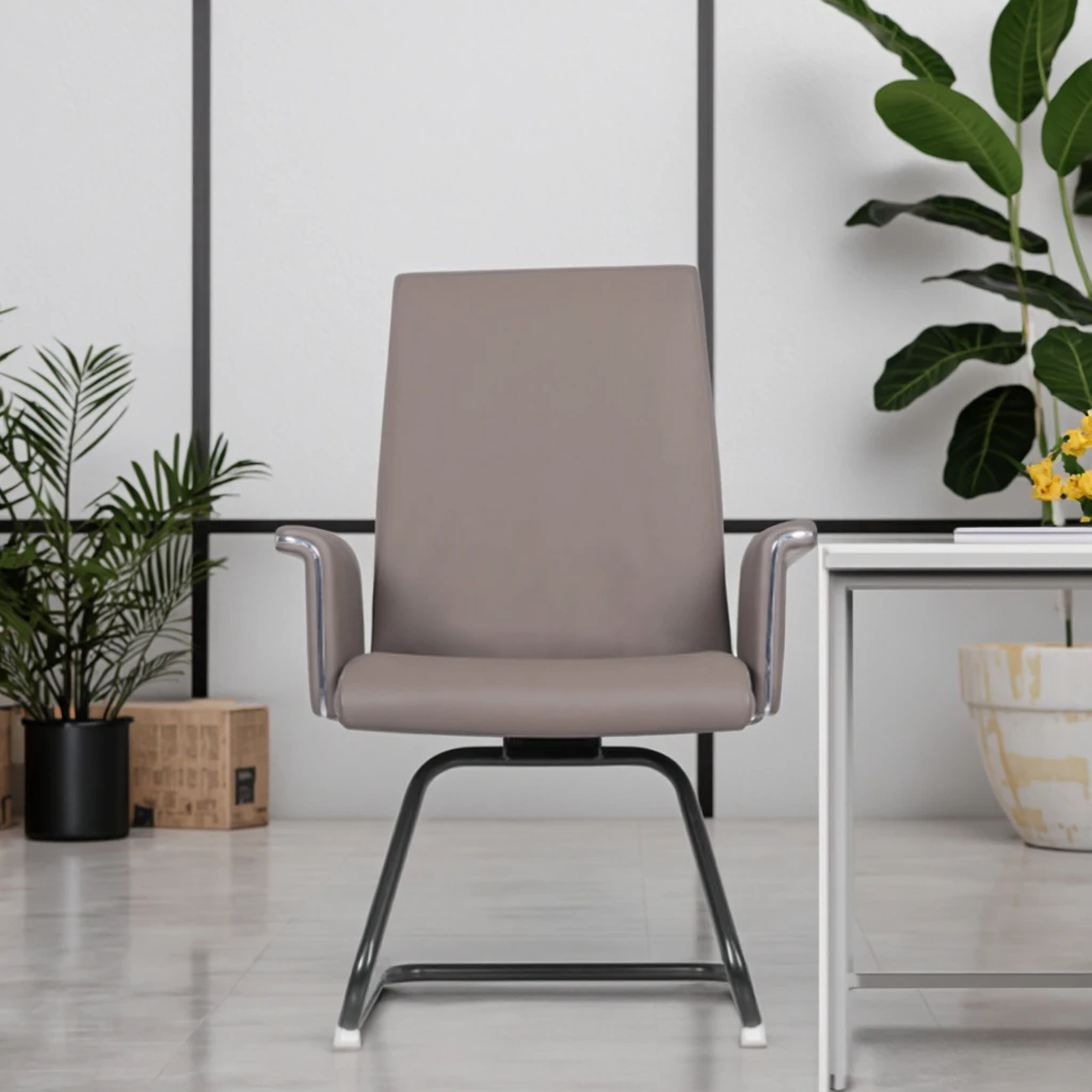 Industrial Style Metal Frame Chair Waterproof PU Leather 42D Sponge Stool Commercial Salon Seating 5