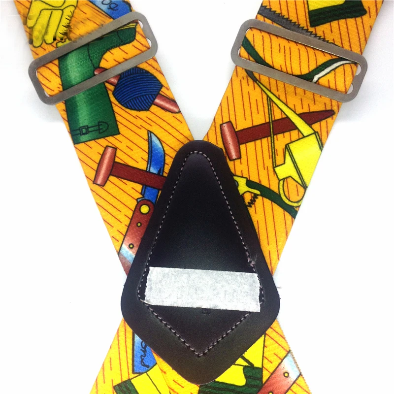 2 дюйма Прочный чехол для спинки заднего мужские модные подтяжки ремни упругие скобы с изготовленным на заказ логосом для мужские брюки