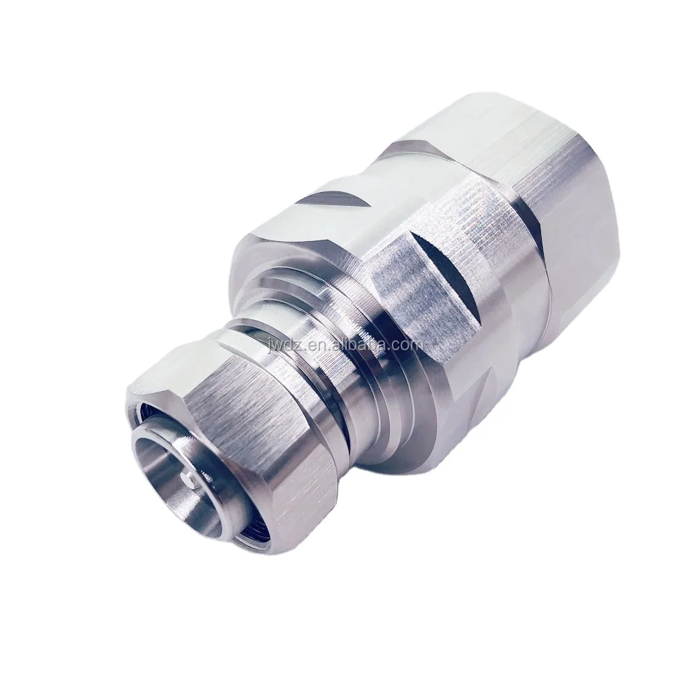 RF Screw Type 4.3-10 Male Straight Clamp Connector For 7/8 Coaxial Cable