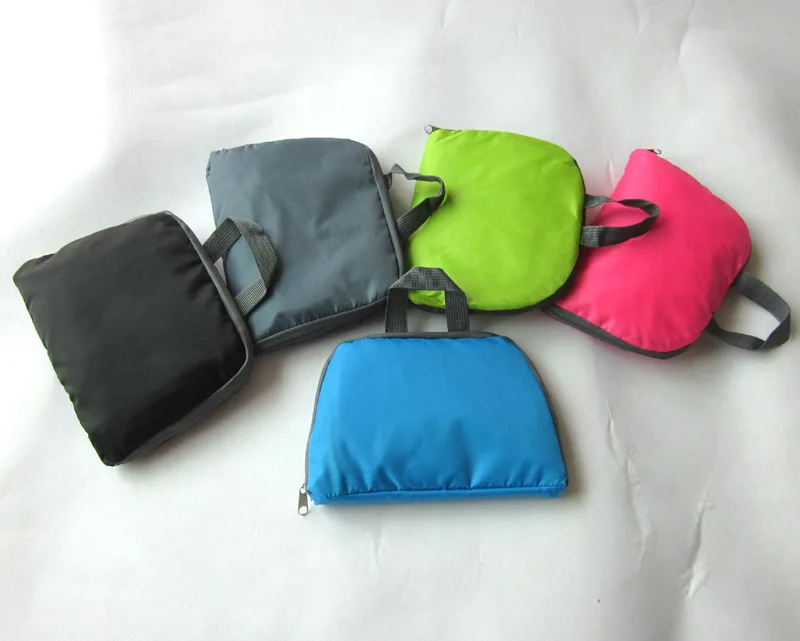 Wholesale   Waterproof Cheaper Small Quantities Can Custom logo Lightweight Nylon Daypack Foldable Shopping Backpack Bag