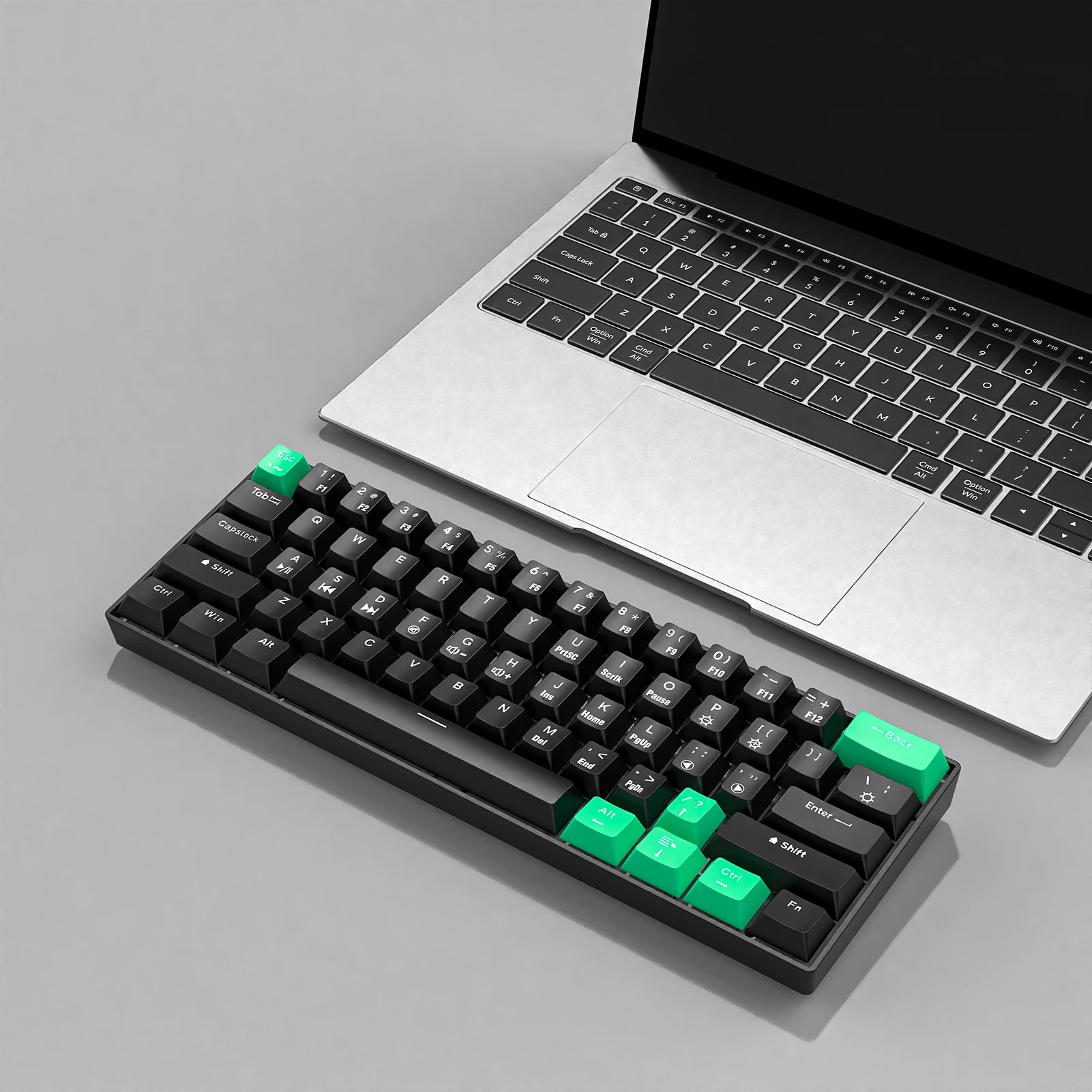 Professional Compact 60 Percent Mechanical Keyboards Custom Keycap 68 Keys  Wired Wireless RGB LED Backlit Gaming Keyboard