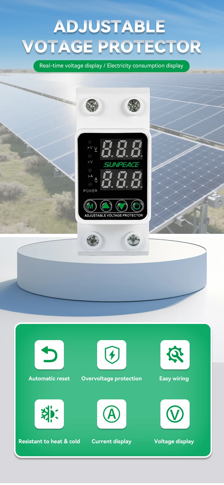 63A 80A 100A AC DC AVP Din Rail Three Phase Over Under Voltage Protector For Photovoltaic PV Solar System 2 63A 80A 100A AC DC AVP Din Rail Three Phase Over Under Voltage Protector For Photovoltaic PV Solar System 2