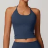 Crop Top-Azul marino