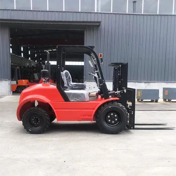 Free Shipping Diesel Forklift Factory Farm Use All Terrain 4WD CE China New Terrain Forklift