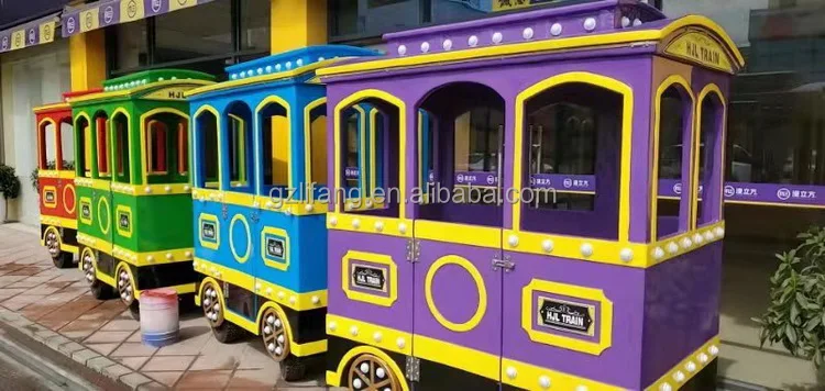 Battery Operated Big Theme Park Train Rides Equipment Outdoor And Indoor Amusement Park Rides For Sale