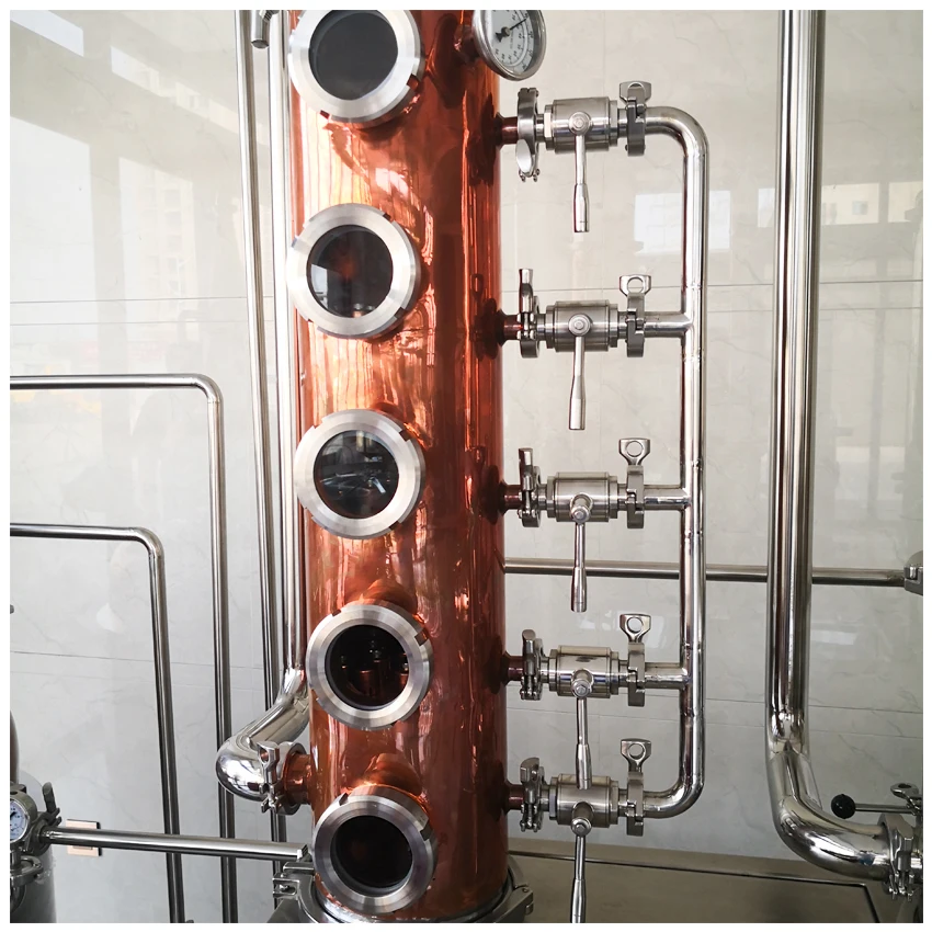 Factory Genyond Wine Alcohol Distillation Equipment/moonshine Distillery/copper Distiller for Gin Vodka Brandy Whisky Rums