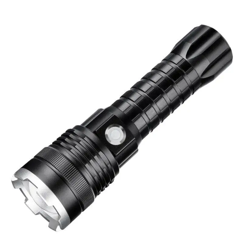 6000 High Lumen Tactical Flashlight XHP50 LED USB Rechargeable Zoomable Waterproof 5 Modes Hiking Emergency Outdoor Flashlights